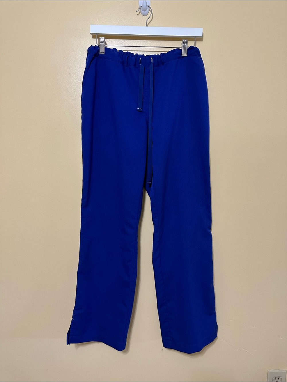 FIGS Straight Leg Medical Scrub Pants Relaxed Drawstring Womens M Royal Blue